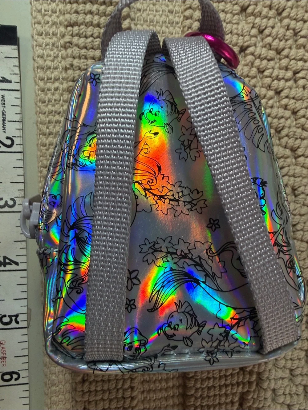 Disney The Little Mermaid Ariel Iridescent Holographic Mini Backpack Keychain